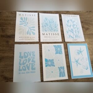 Matisse Home Design Print Set - Blue and White